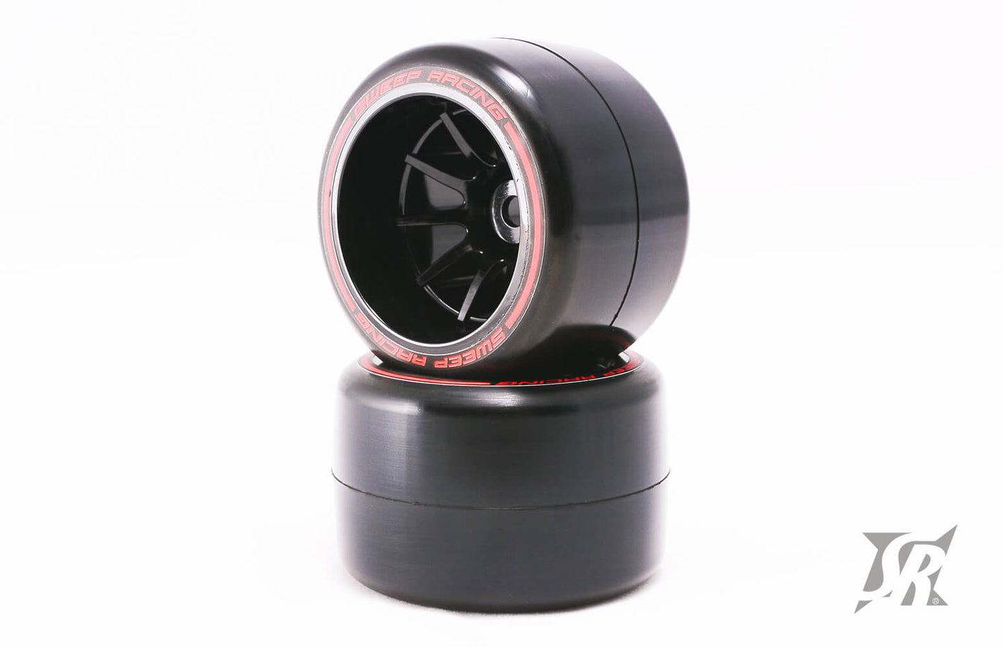 1/10 Formula 1 Rear Low Profile Tires Pre-Glued Soft Comp. 40mm for Asphal