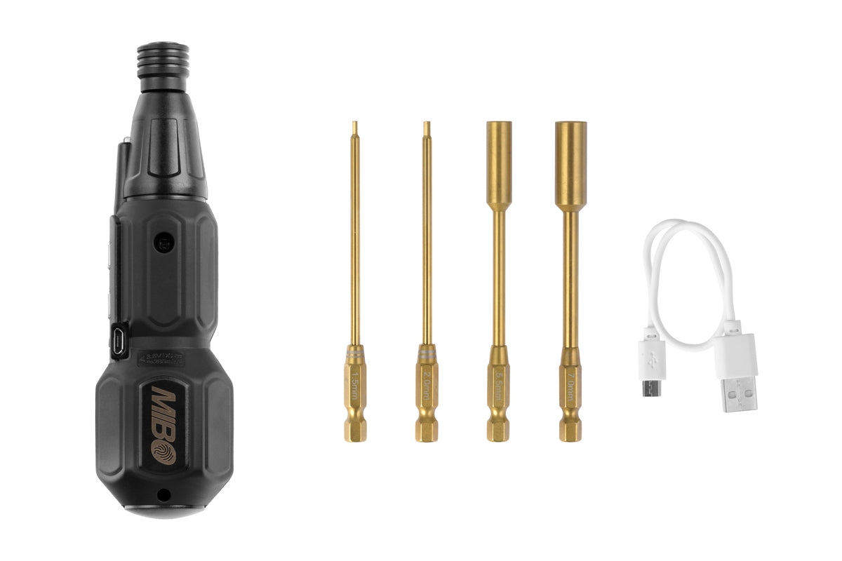 Electric Screwdriver with 1.5, 2.0, 5.5, 7.0mm Tips
