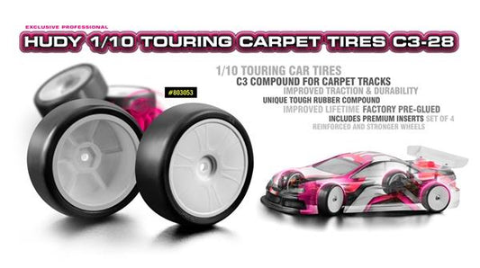 1/10 TC Tire C3-28 Carpet set of 4pcs