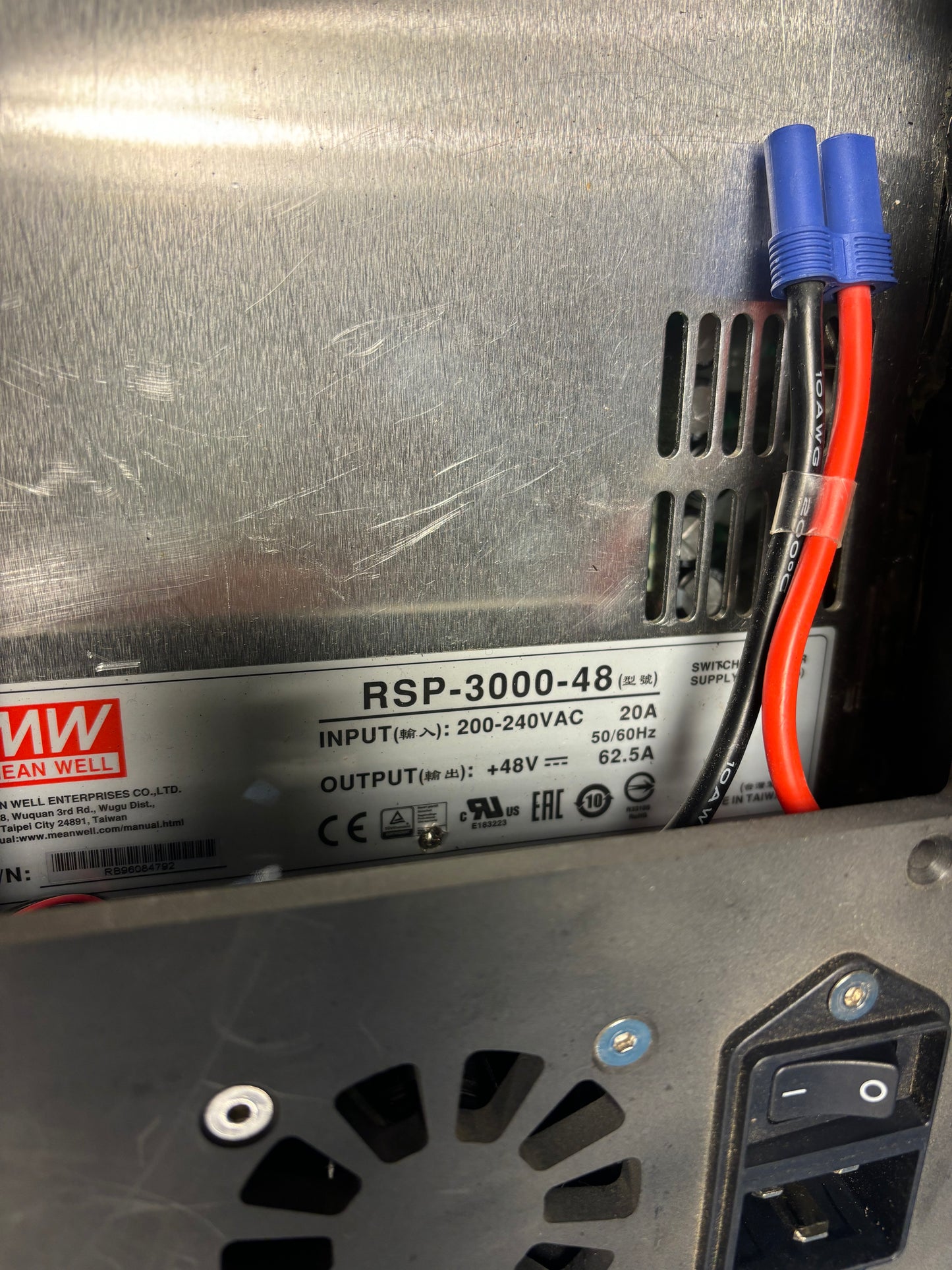 charger case with Meanwell 48v power supply
