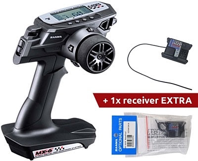 MX-6 Radio + 2x RX-391W Waterproof Receiver