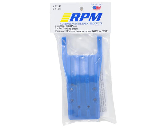 RPM Rear Skid Plate Traxxas Slash (Bleu)